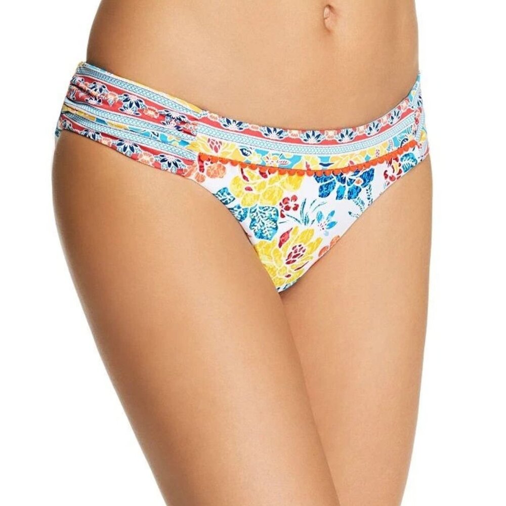 Lucky Brand Women Las Dalias Shirred Bikini Bottom